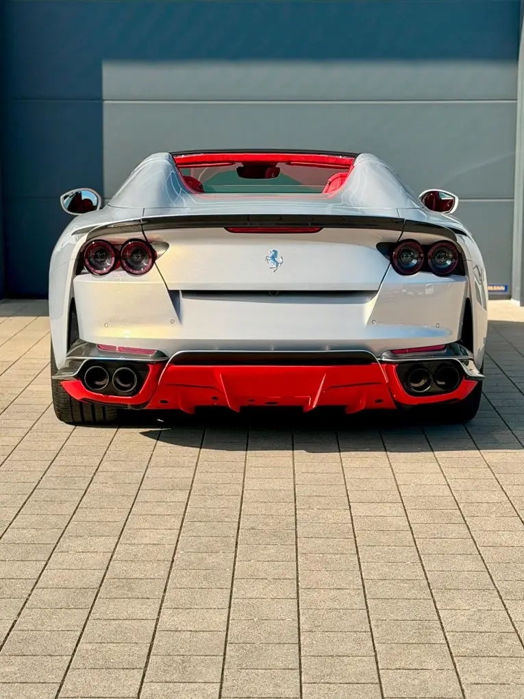 Ferrari 812 GTS 2024, rear view — Cannes Luxury Car Rental, Cannes. Ferrari 812 GTS in Cannes Hiring a Ferrari 812 GTS in Cannes provides a high-performance…