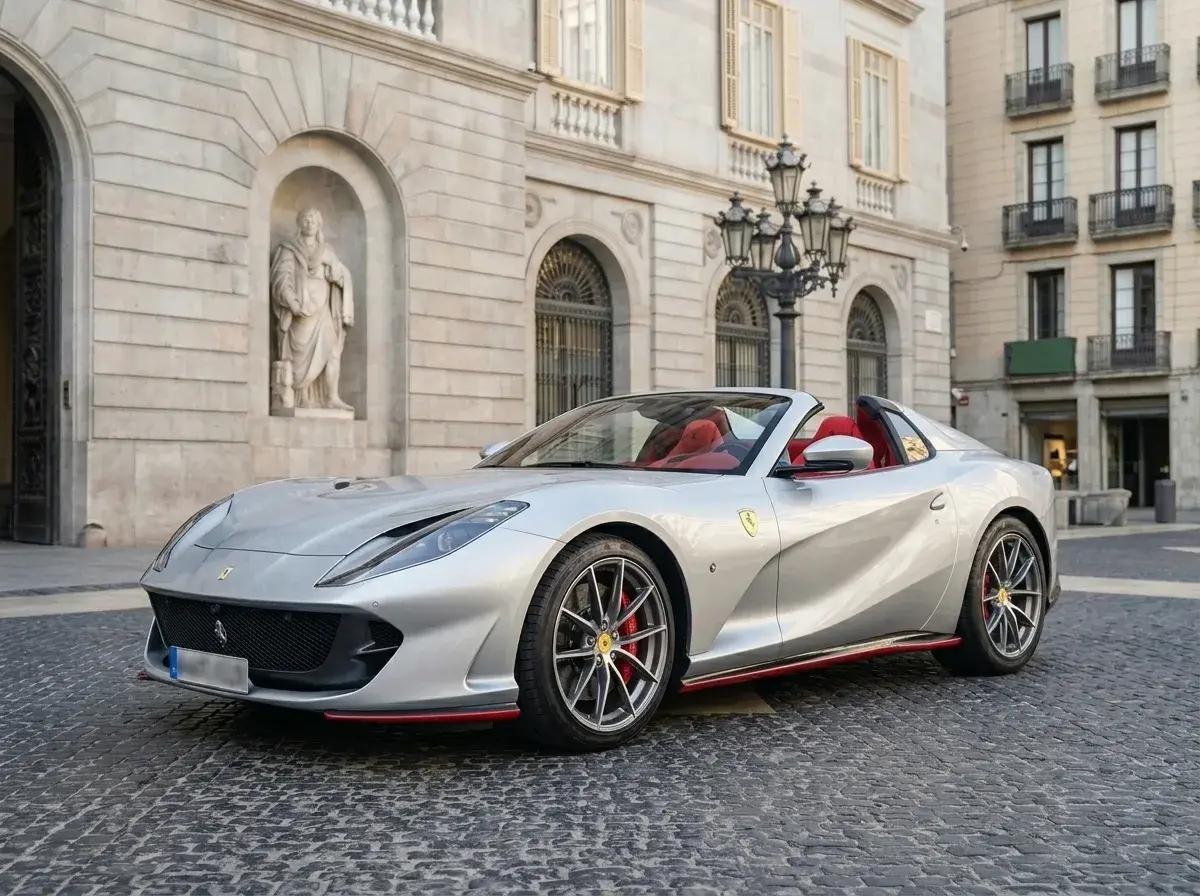 Ferrari 812 GTS 2024, side profile — Cannes Luxury Car Rental, Cannes. Ferrari 812 GTS in Cannes Hiring a Ferrari 812 GTS in Cannes provides a high-performance…