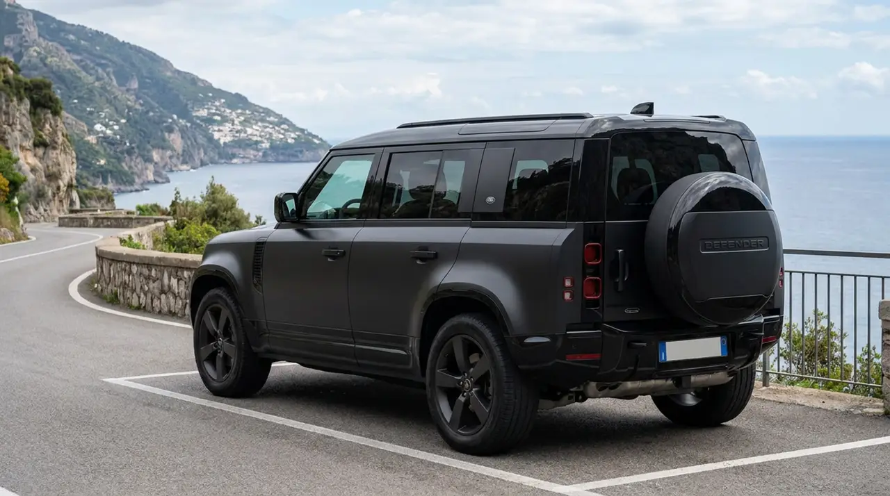 Land Rover Defender 2024, tableau de bord — Cannes Luxury Car Rental, Cannes. Land Rover Defender in Cannes La location d'un Land Rover Defender à Cannes met à…