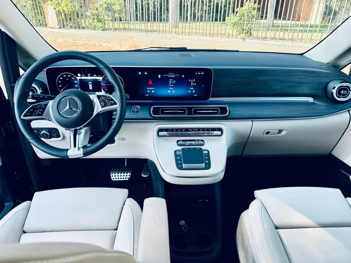 Mercedes Benz V300 4x4 XL VIP (Captain, 7 seat) 2025, rear view — Cannes Luxury Car Rental, Cannes