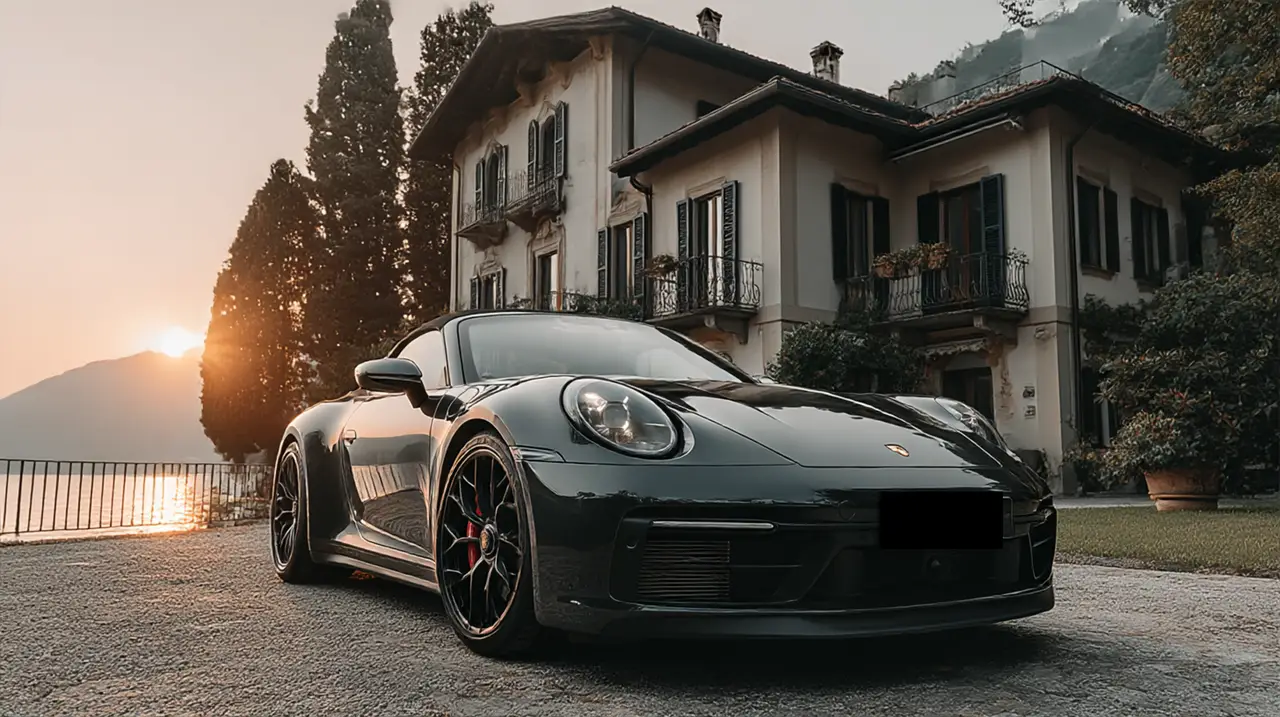 Porsche 992 Carrera 4 GTS Cabrio 2024, vue arrière — Cannes Luxury Car Rental, Cannes. Porsche 992 Carrera 4 GTS Cabrio in Cannes La location d'une Porsche 992 Carrera 4 GTS…