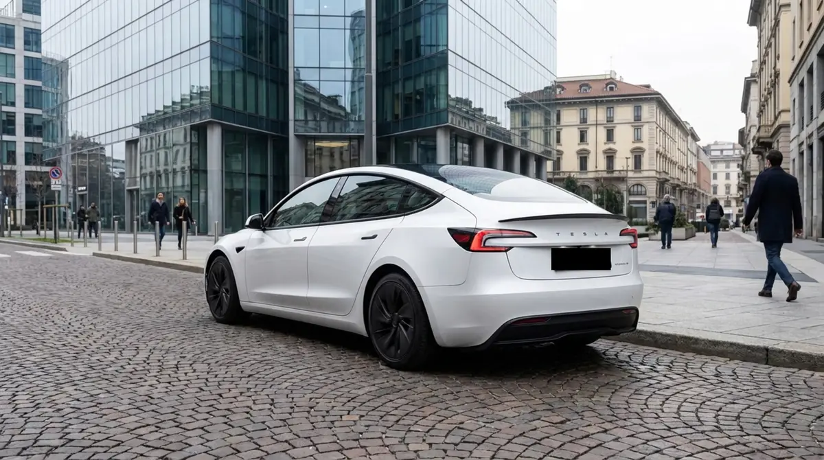 Tesla Model 3 Performance 2026, extérieur — Cannes Luxury Car Rental, Cannes. Tesla Model 3 Performance in Cannes La location d'une Tesla Model 3 Performance à Cannes…